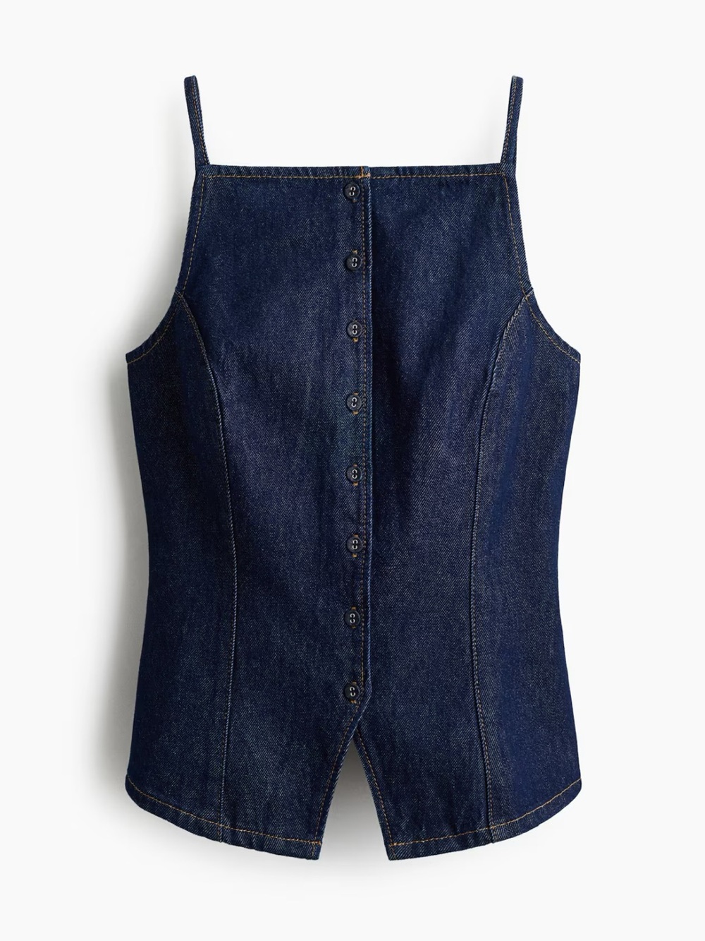 H&M Dark Indigo Denim Button-Front Cami